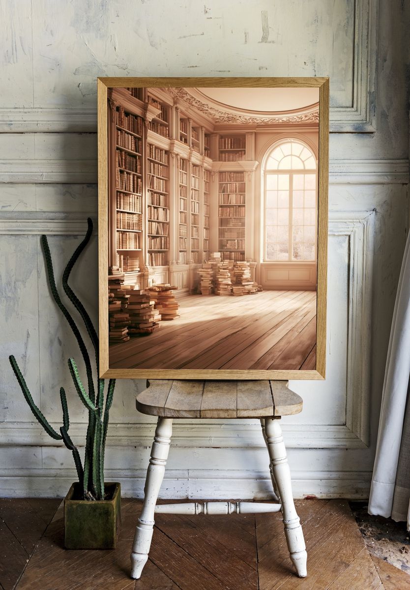 Grand Library Interior Print. room preview