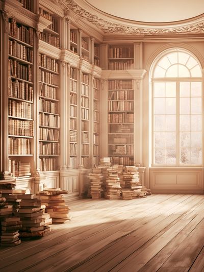 Grand Library Interior Print.