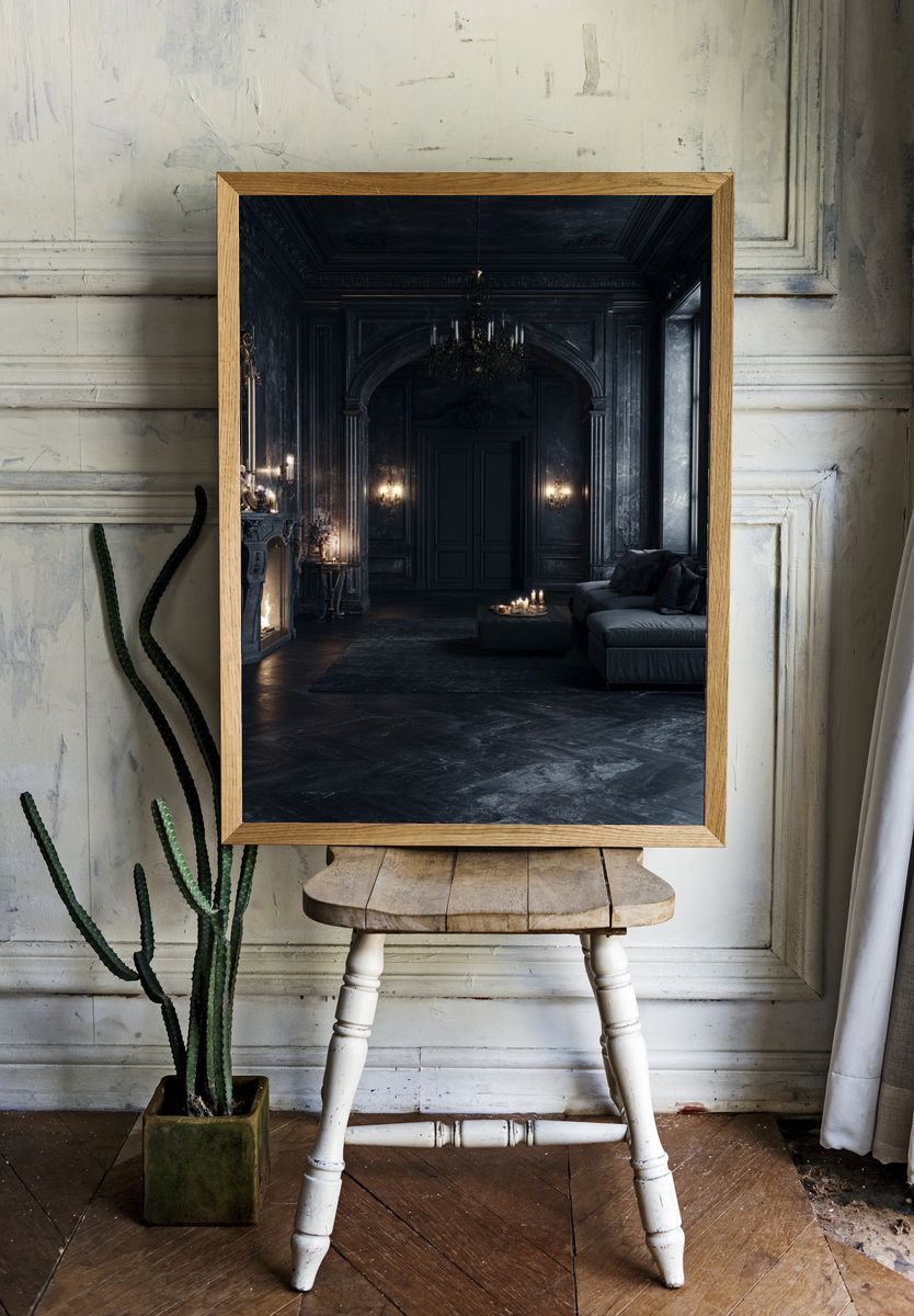 Gothic Noir Interior Poster. room preview