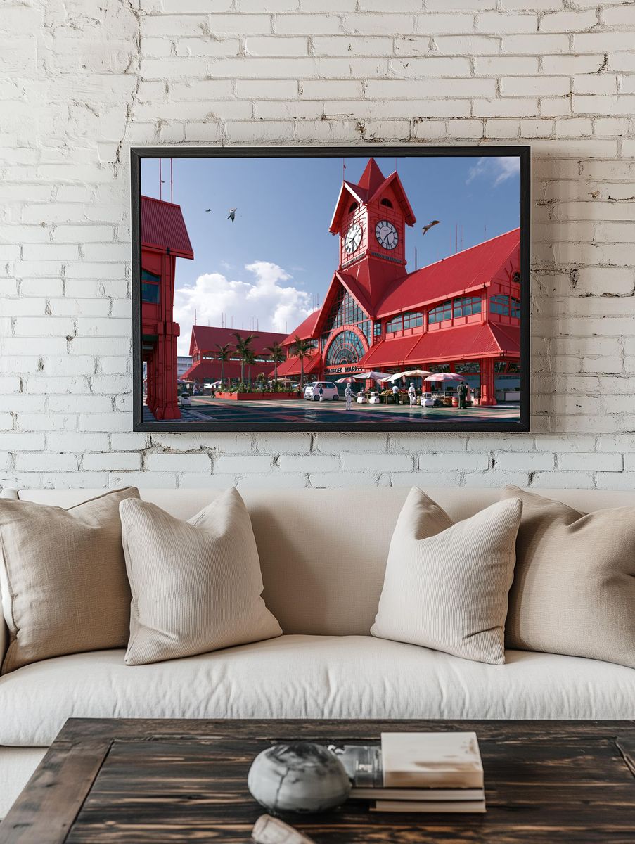 Stabroek Market Architecture Poster. room preview