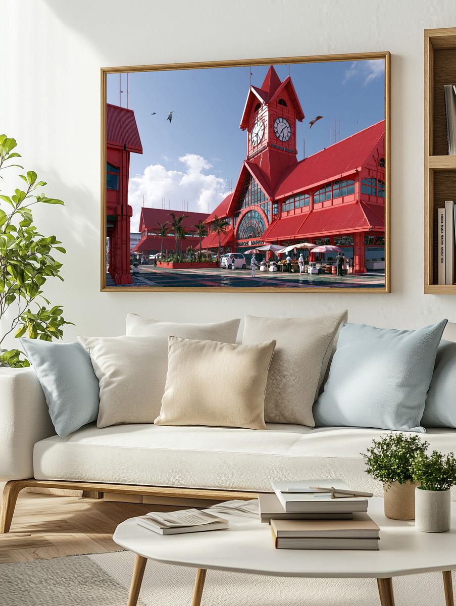 Stabroek Market Architecture Poster. — room view 2