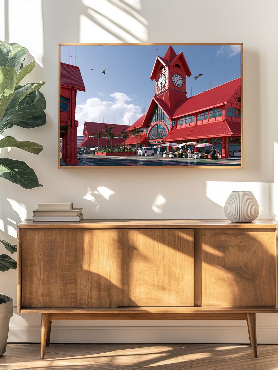 Stabroek Market Architecture Poster. — room view 3