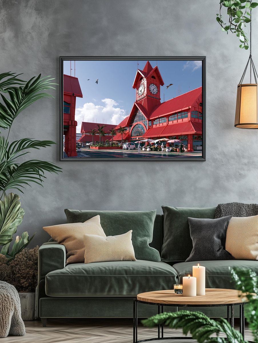 Stabroek Market Architecture Poster. — room view 4