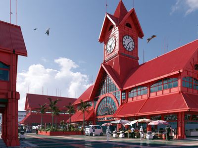 Stabroek Market Architecture Poster.
