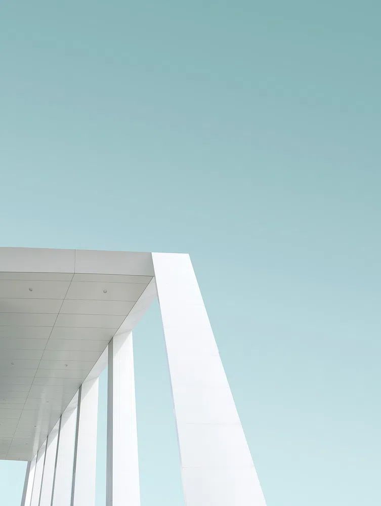 Modern Architectural Structure — Minimalist Print. poster detail