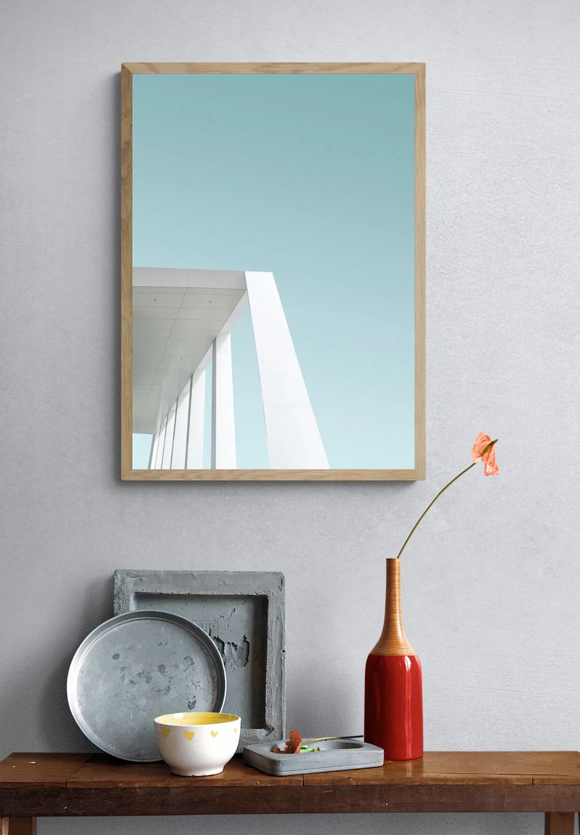Modern Architectural Structure — Minimalist Print. — room view 3