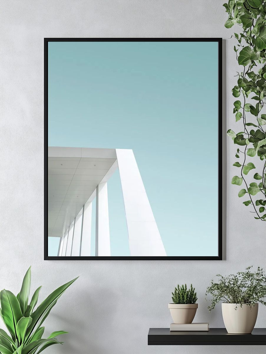 Modern Architectural Structure — Minimalist Print. — room view 4
