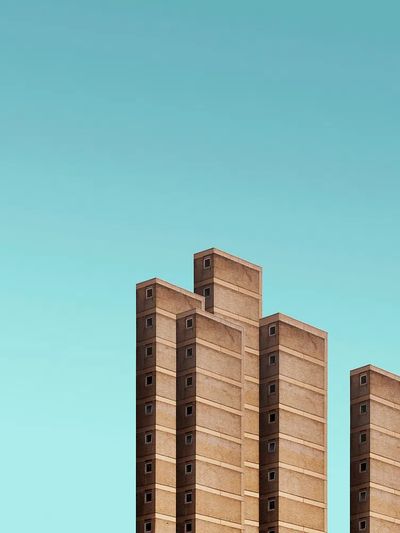 Minimalist Brutalist Towers Poster. poster