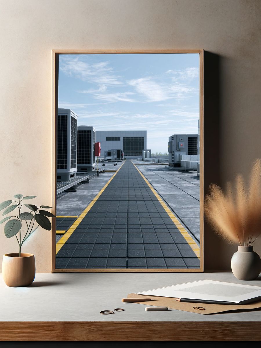 Rooftop HVAC Industrial Architecture Poster. — room view 2