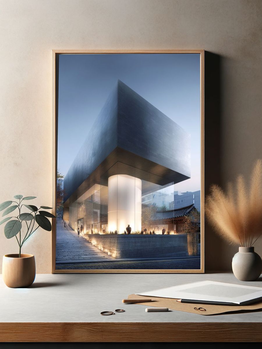 Modern Architecture — Fine Art Print. — room view 2