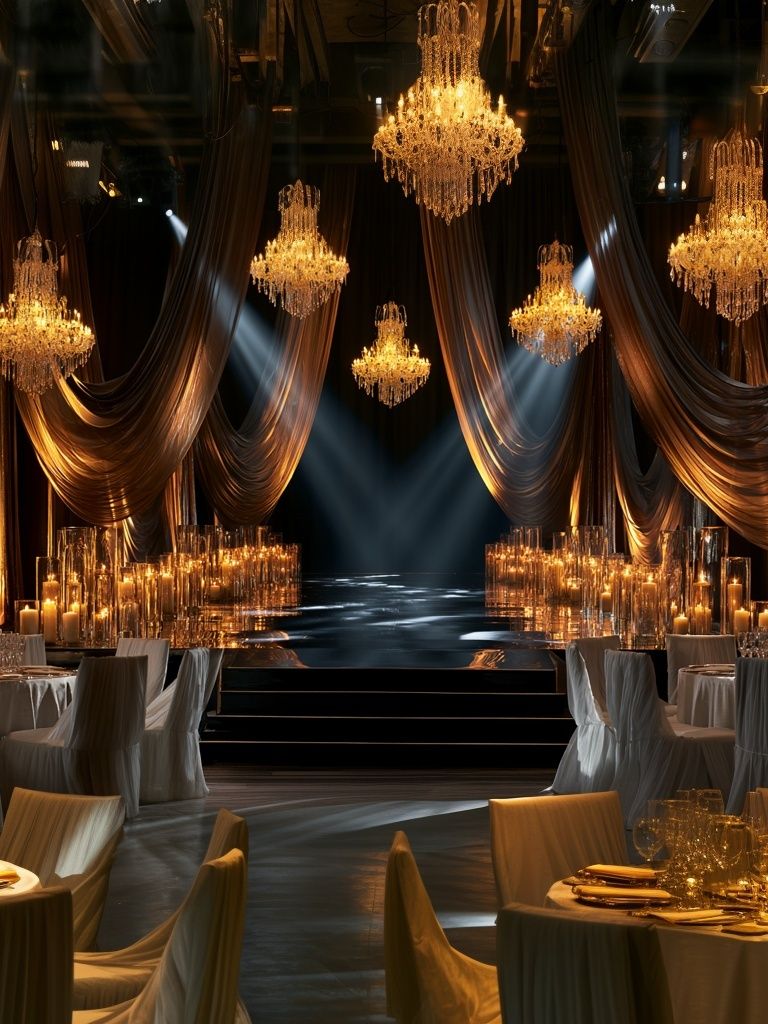 Glamorous Chandelier Ballroom Poster. poster detail
