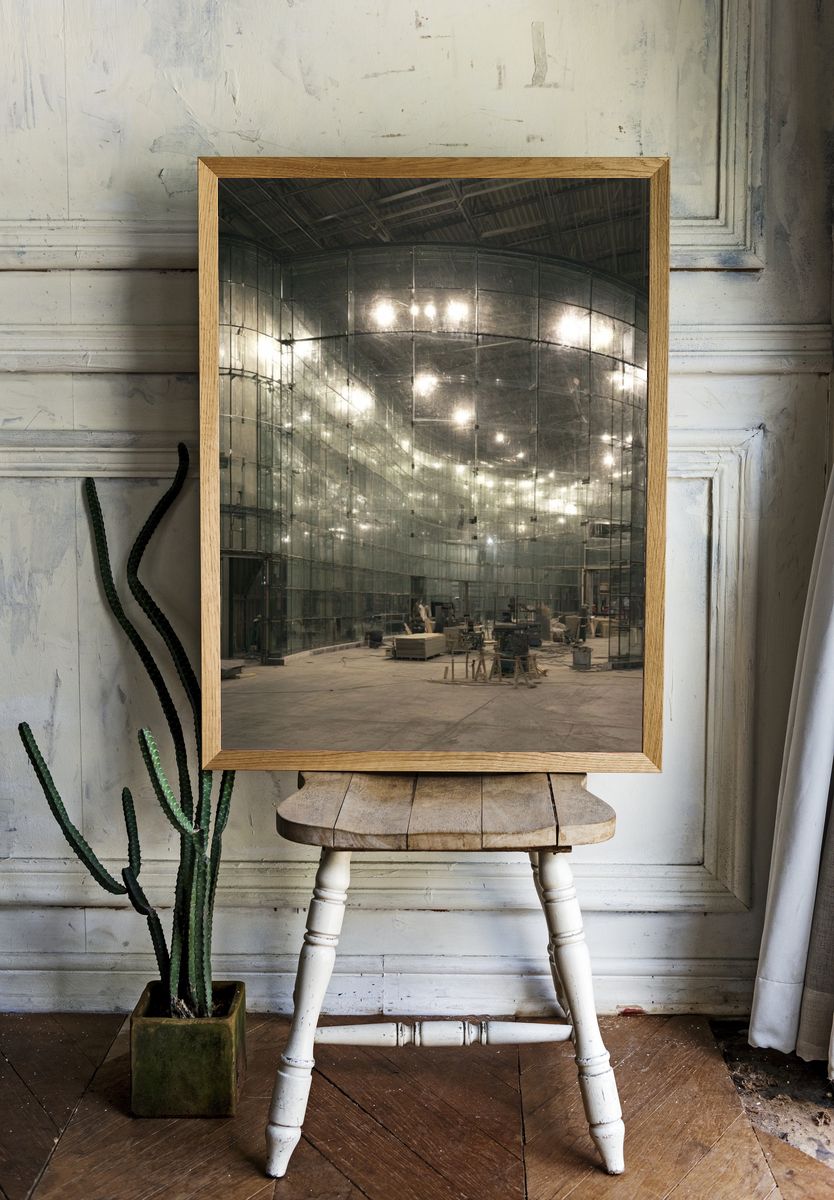 Glass Atrium Construction Poster. — room view 1