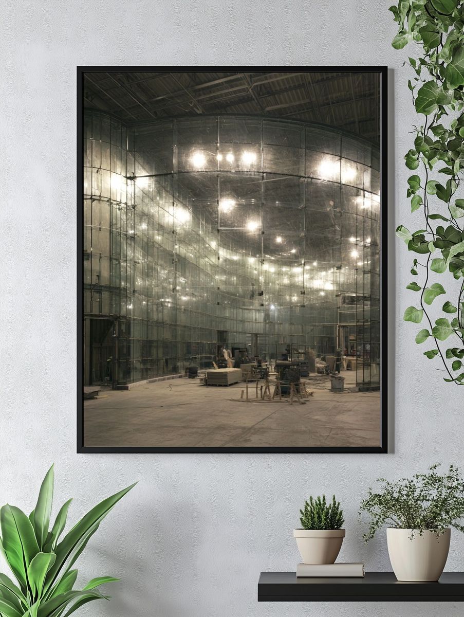 Glass Atrium Construction Poster. — room view 4