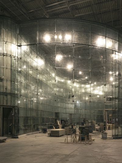 Glass Atrium Construction Poster.