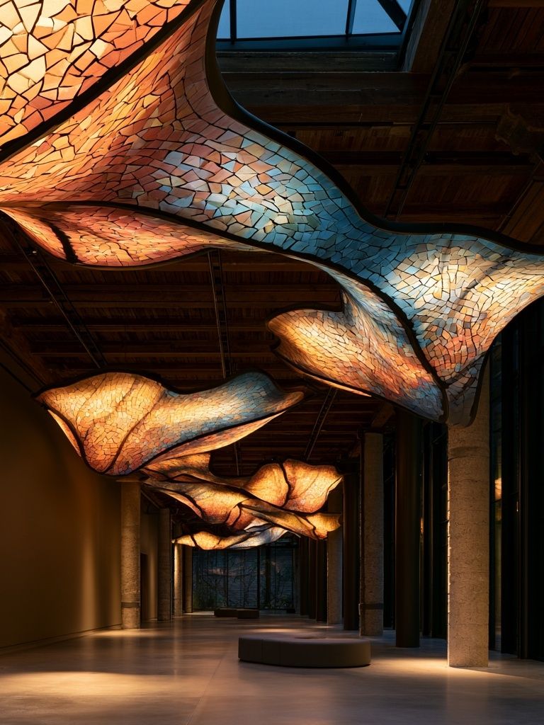Illuminated Architectural Corridor Print. poster — architecture art
