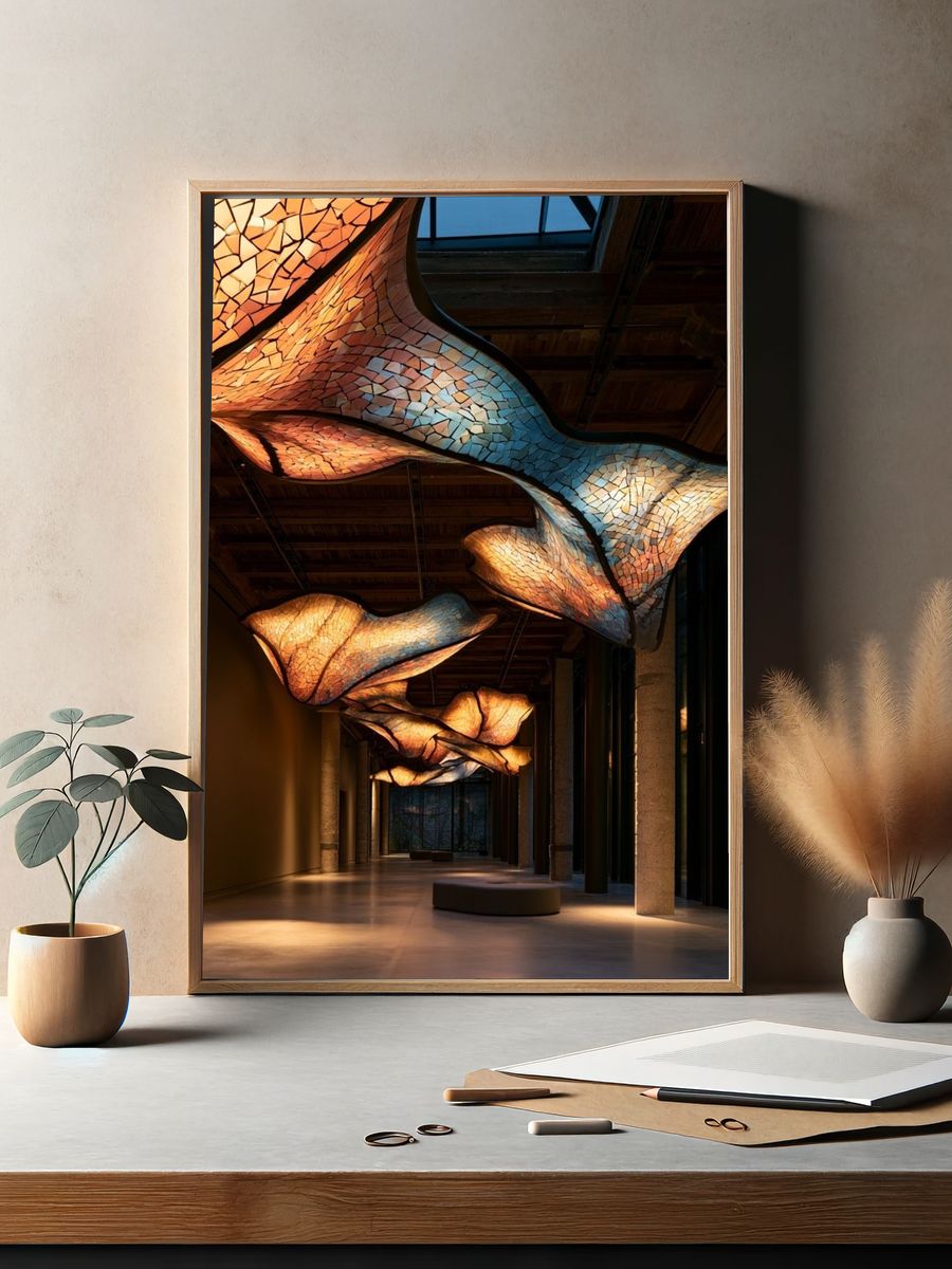 Illuminated Architectural Corridor Print. — room view 2