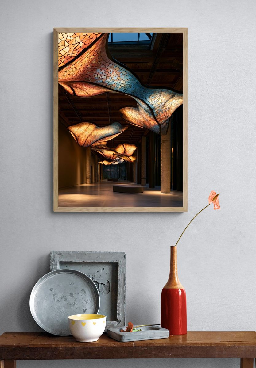 Illuminated Architectural Corridor Print. — room view 3
