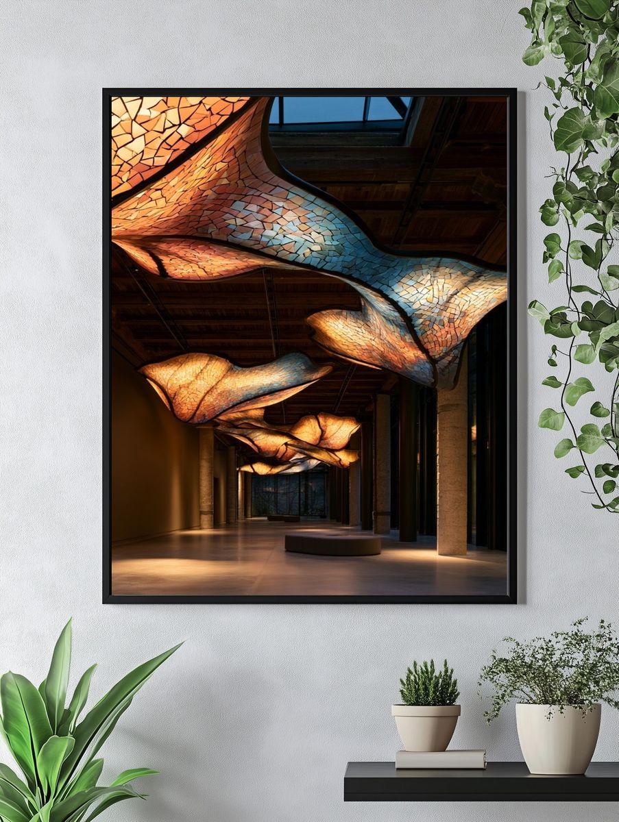 Illuminated Architectural Corridor Print. — room view 4