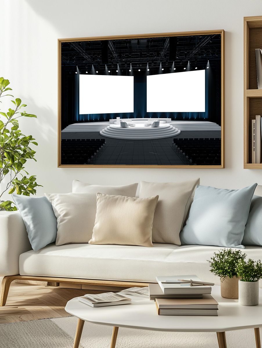Modern Conference Stage Photography Poster. — room view 2