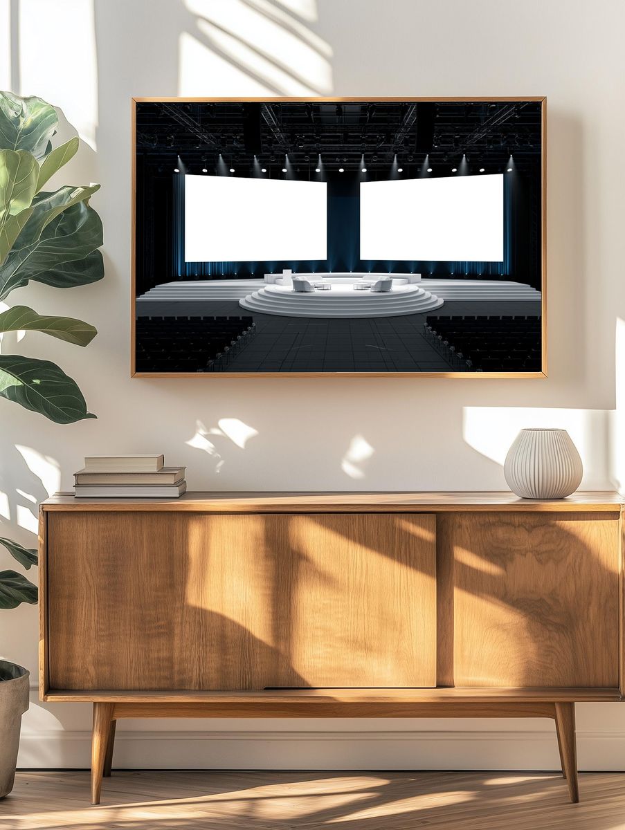 Modern Conference Stage Photography Poster. — room view 3