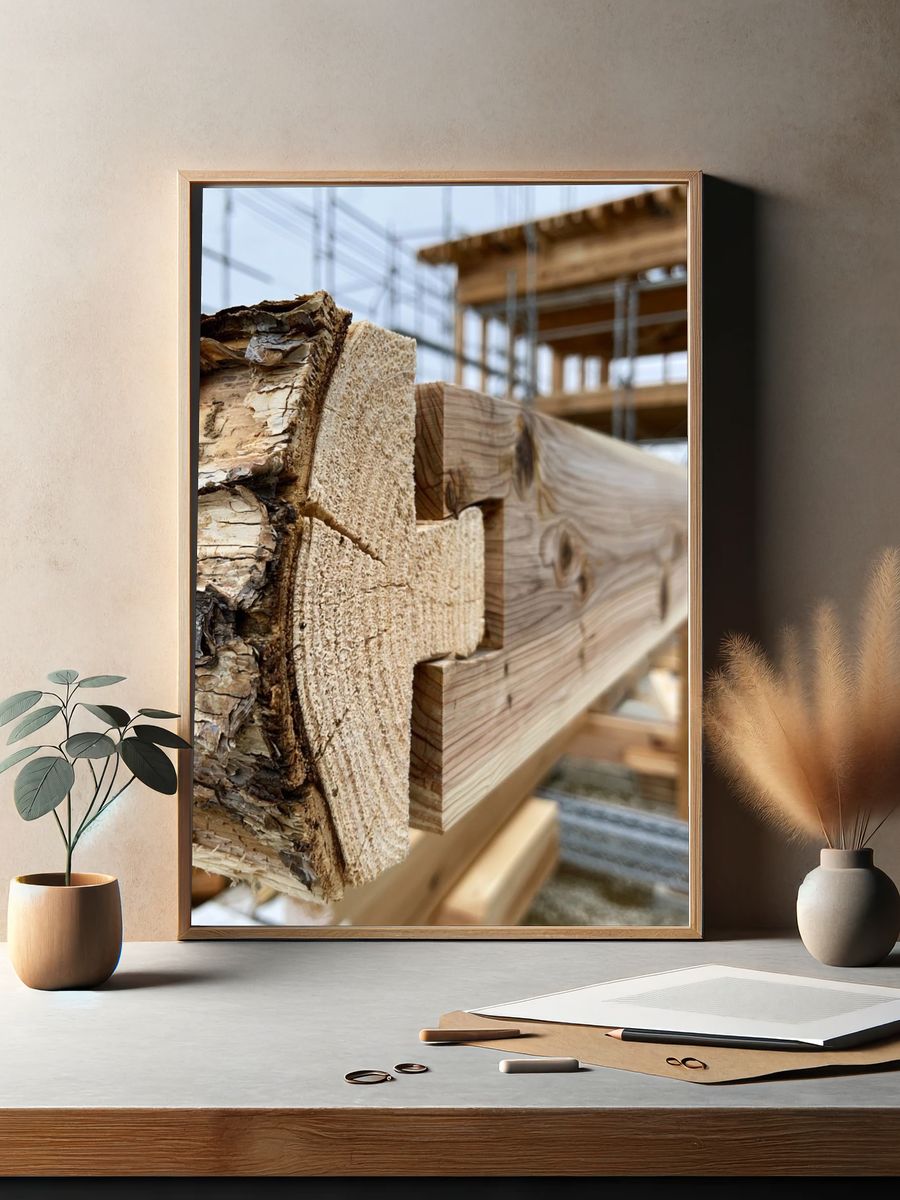 Timber Joinery Detail Photography Poster. — room view 2