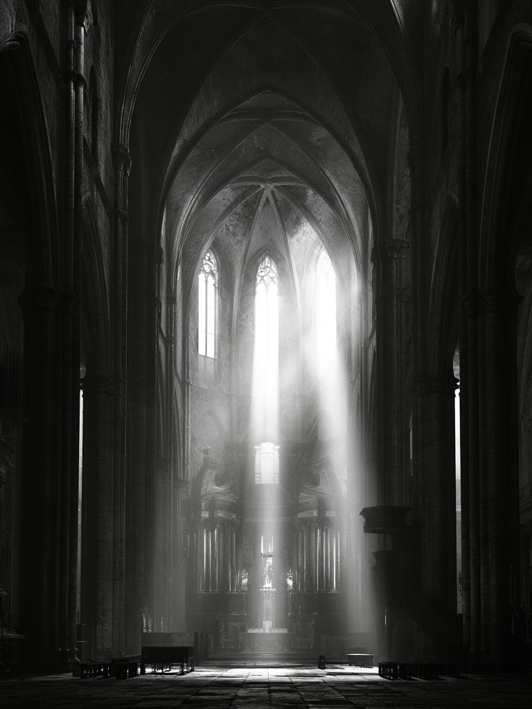 Gothic Cathedral Light Poster. poster — architecture art
