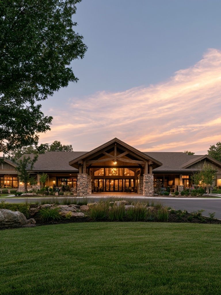 Luxury Lodge Exterior Photography Poster. poster — architecture art