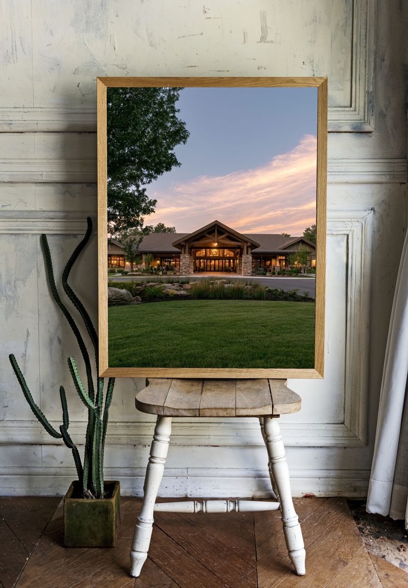Luxury Lodge Exterior Photography Poster. room preview
