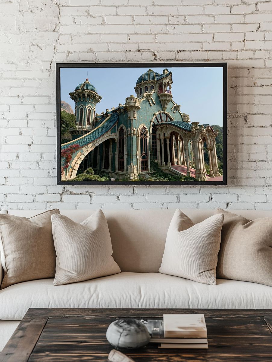 Fantasy Castle Architecture Poster. room preview