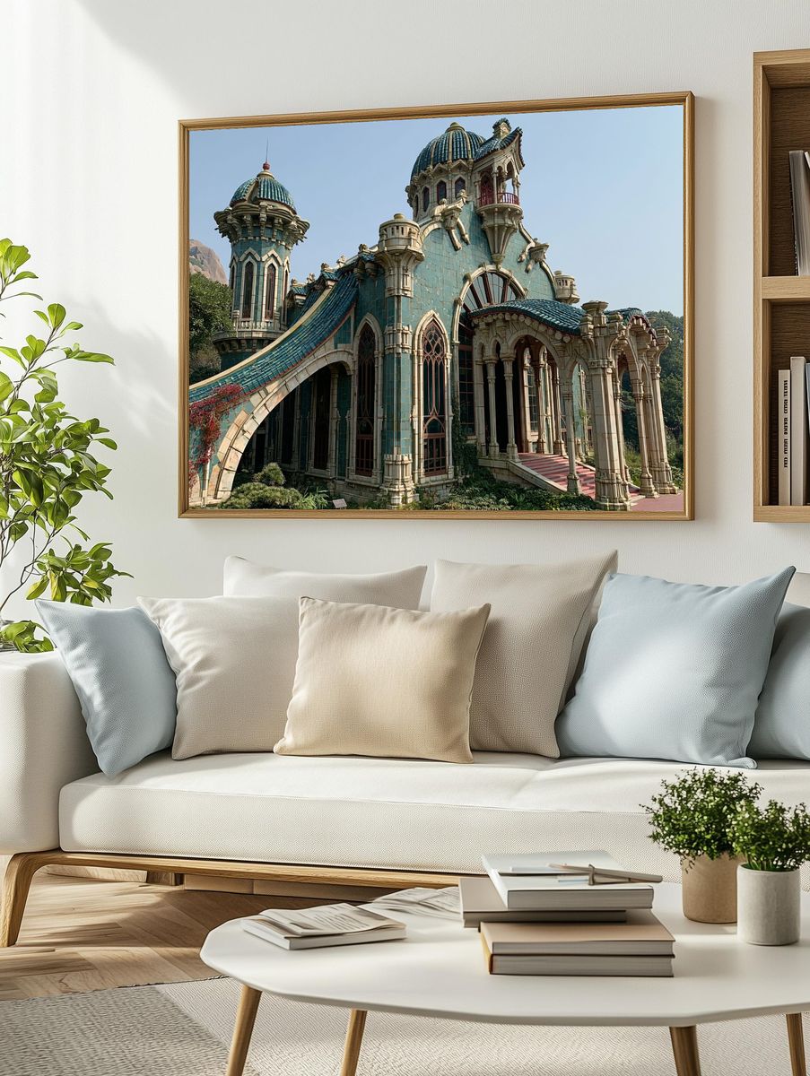 Fantasy Castle Architecture Poster. — room view 2