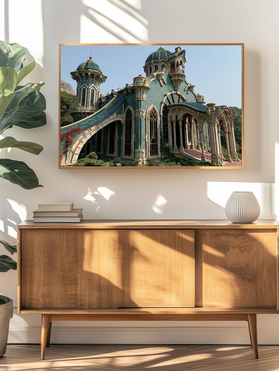 Fantasy Castle Architecture Poster. — room view 3