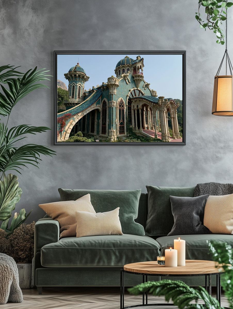 Fantasy Castle Architecture Poster. — room view 4