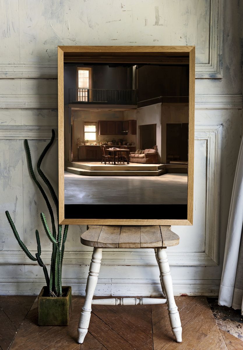 Dim Interior Stage Set Print. — room view 1