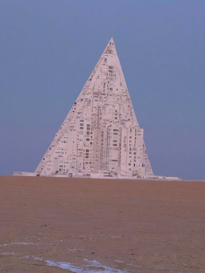 Desert Pyramid Cityscape Print.