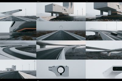 Futuristic Bridge Architecture Poster. poster