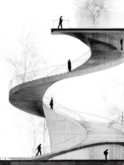Spiral Staircase Architecture Print.
