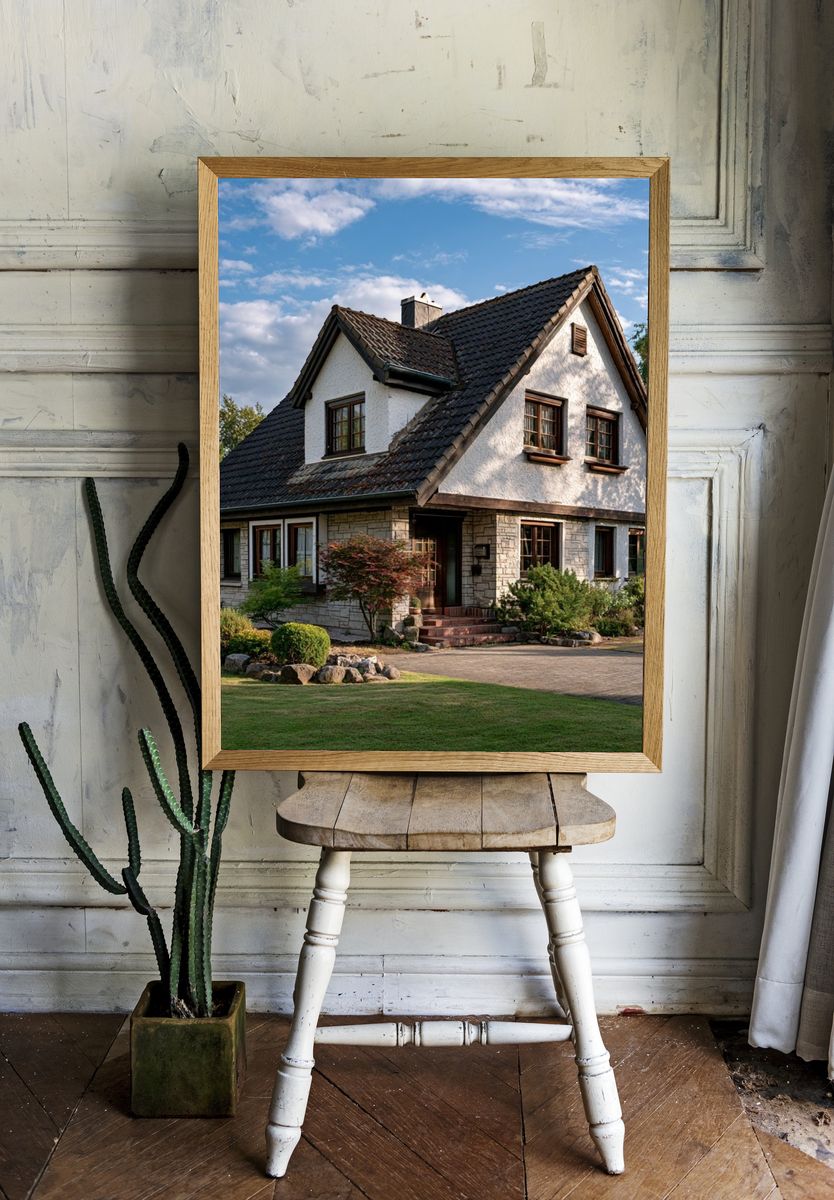 Charming Cottage House Photography Poster. room preview