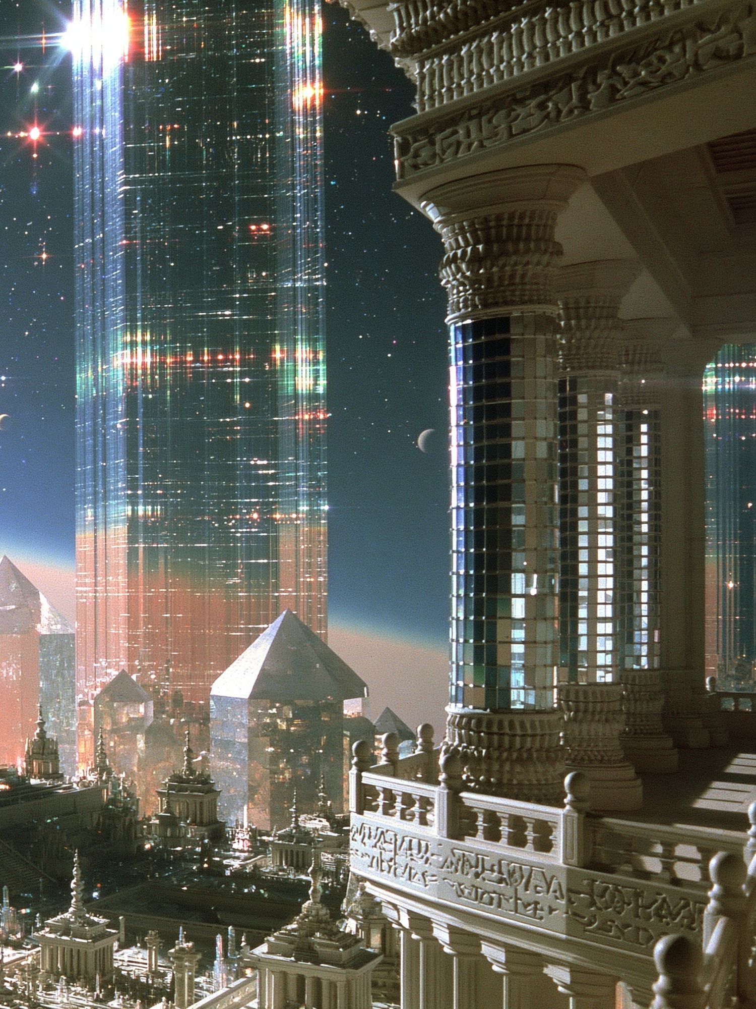 Futuristic Cityscape Architecture Print. poster detail