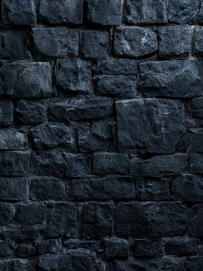 Dark Stone Wall Texture Print.