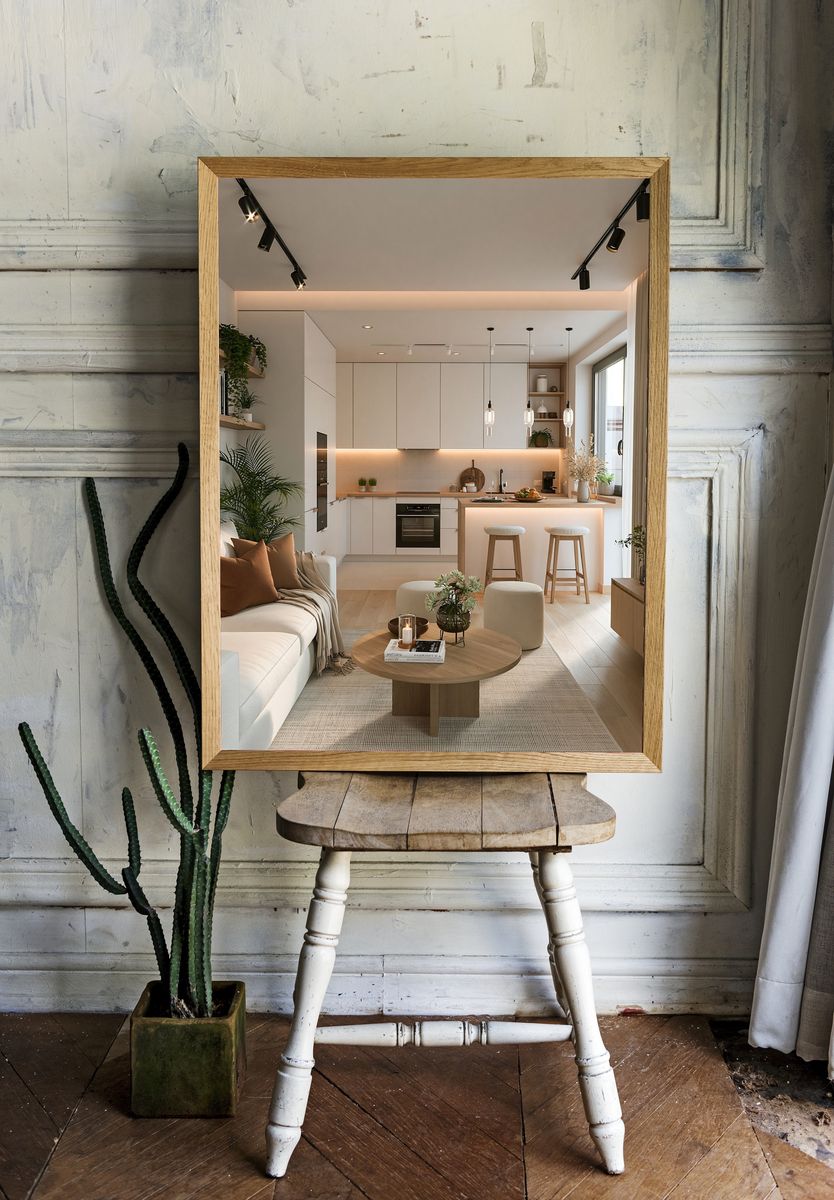 Modern Japandi Interior Print. — room view 1