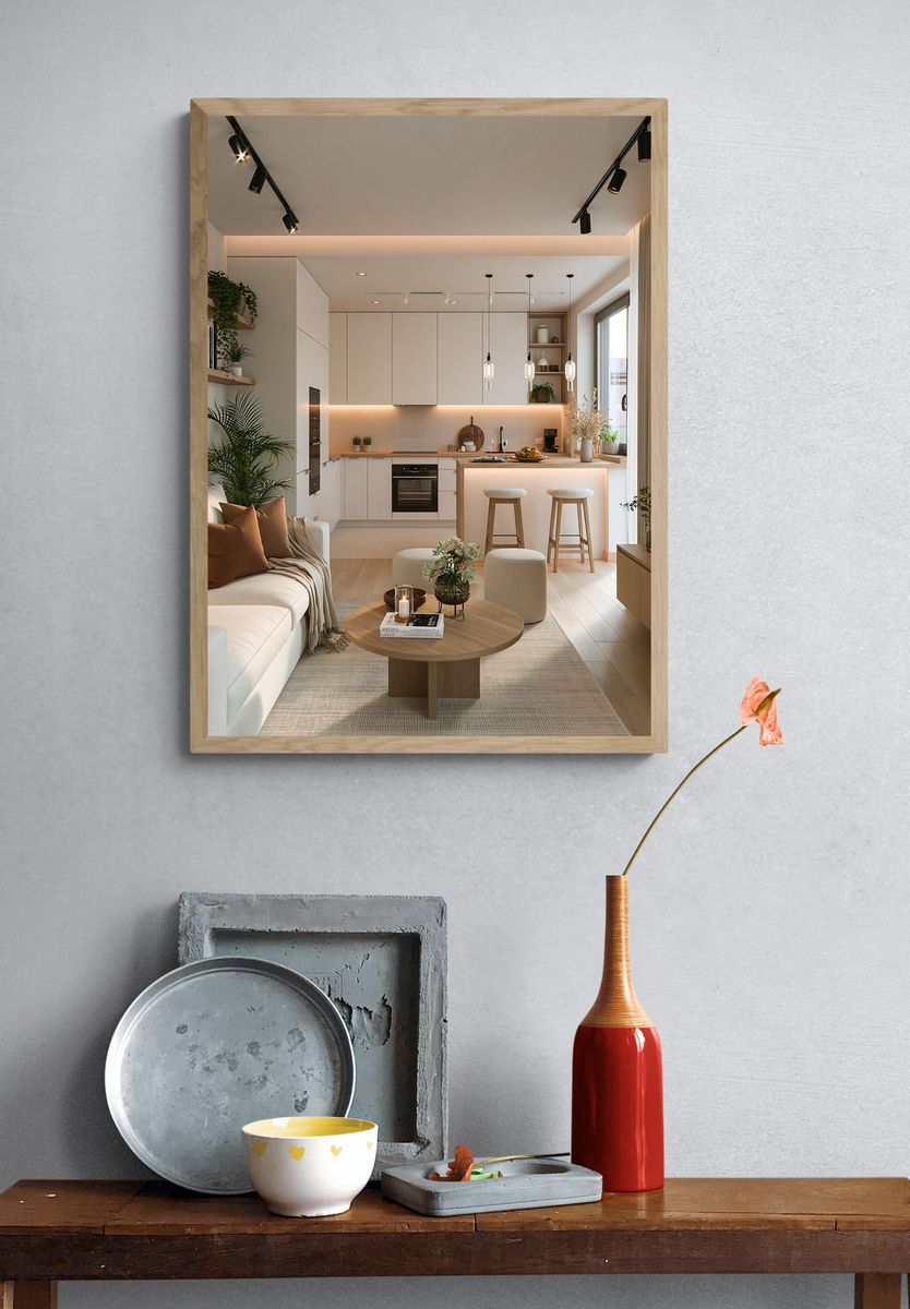 Modern Japandi Interior Print. — room view 3