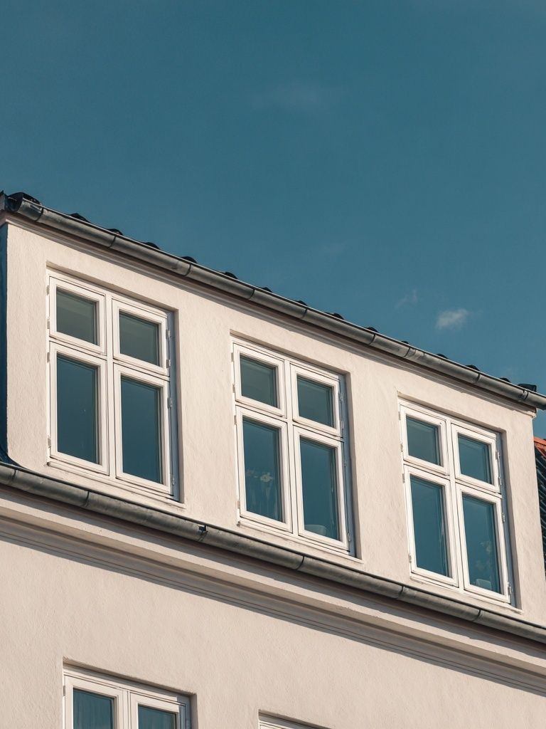 Blue Sky Townhouse Architecture Poster. poster — architecture art