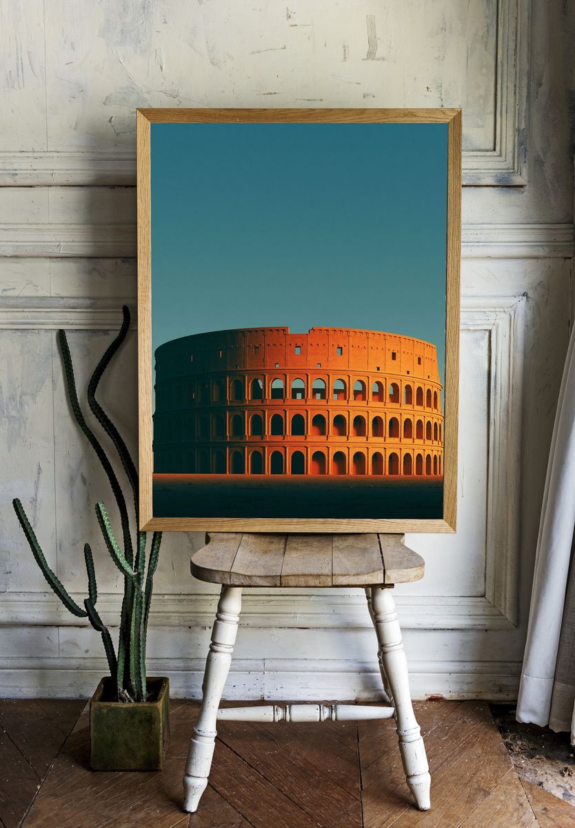 Colosseum Sunset Architecture Poster. room preview