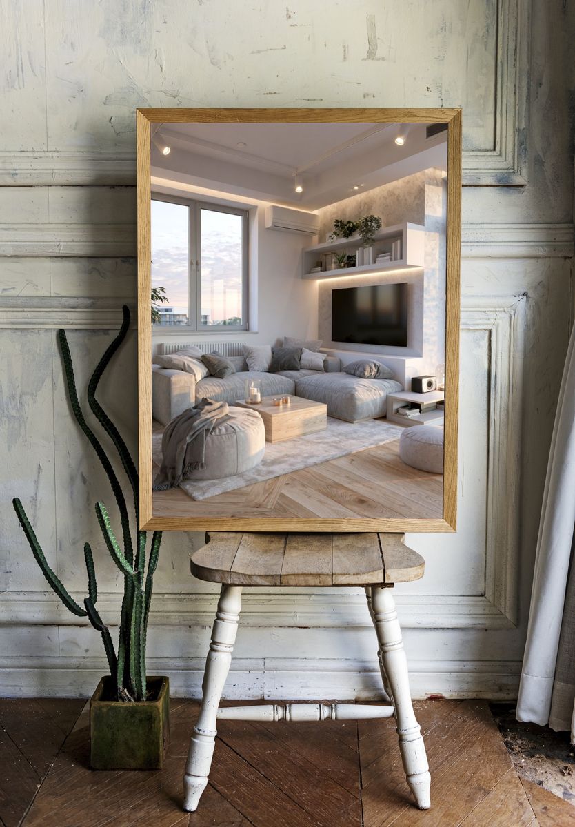 Modern Minimalist Living Room Print. — room view 1