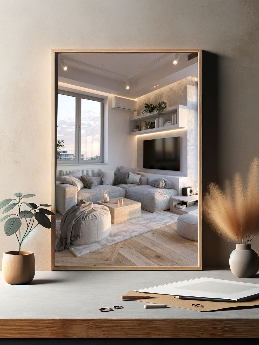 Modern Minimalist Living Room Print. — room view 2