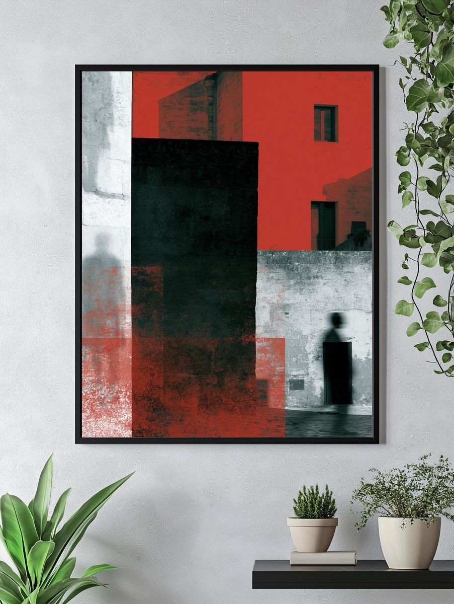 Urban Facade Collage Poster. — room view 4