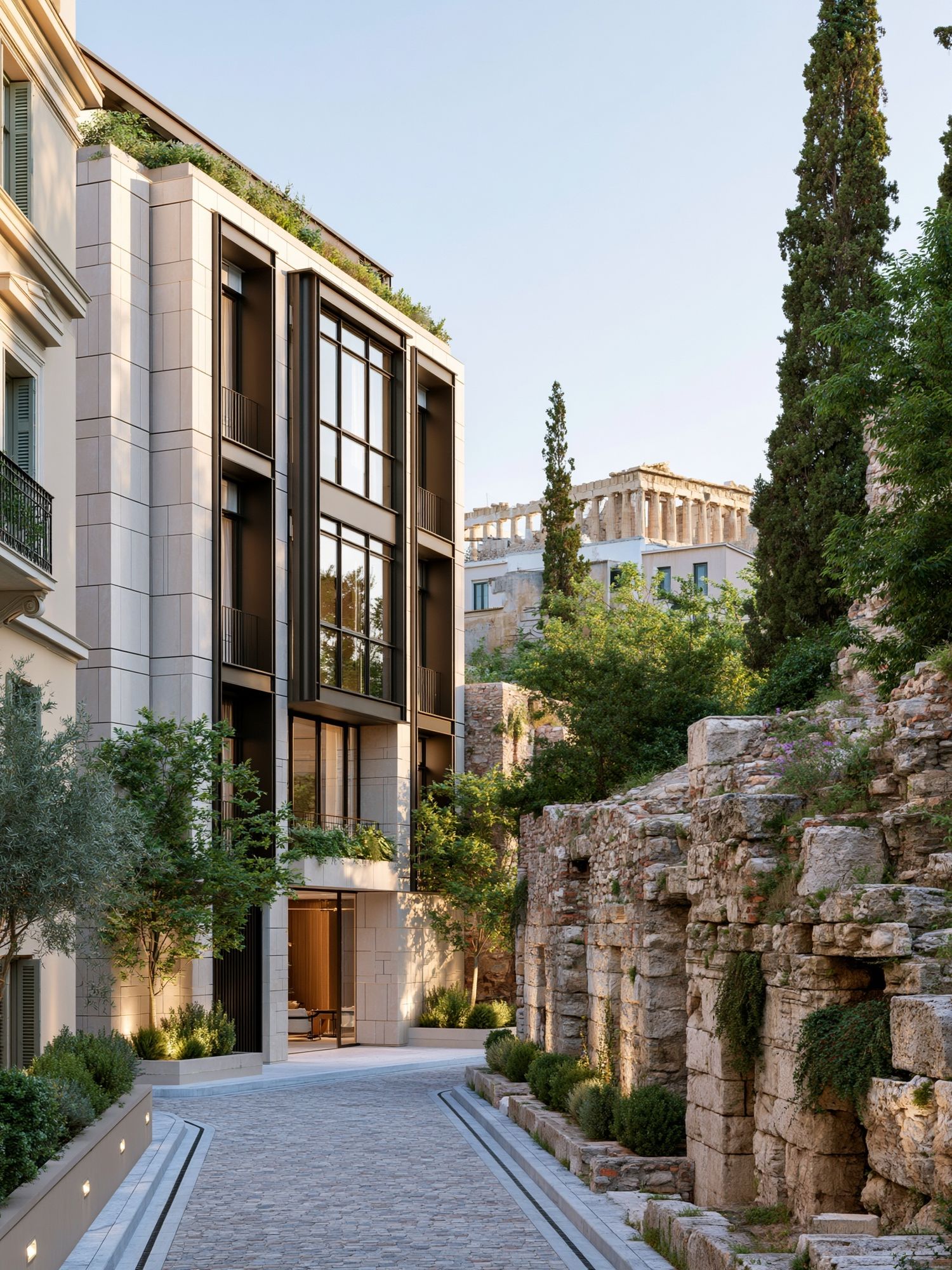 Athenian Courtyard Architecture Poster. poster — architecture art