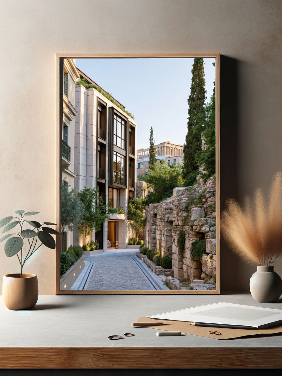 Athenian Courtyard Architecture Poster. — room view 2
