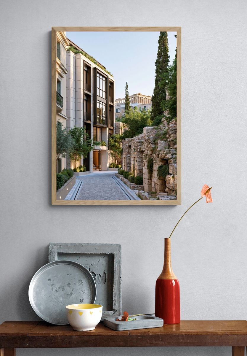 Athenian Courtyard Architecture Poster. — room view 3