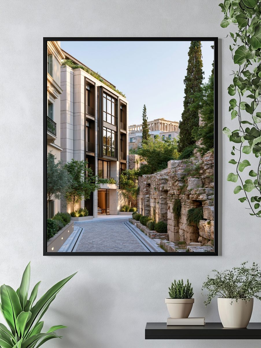 Athenian Courtyard Architecture Poster. — room view 4
